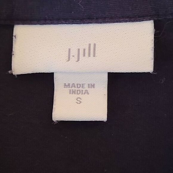 J Jill Womens Navy Blue Short Sleeve Button Front Dress Size Small - Picture 5 of 11